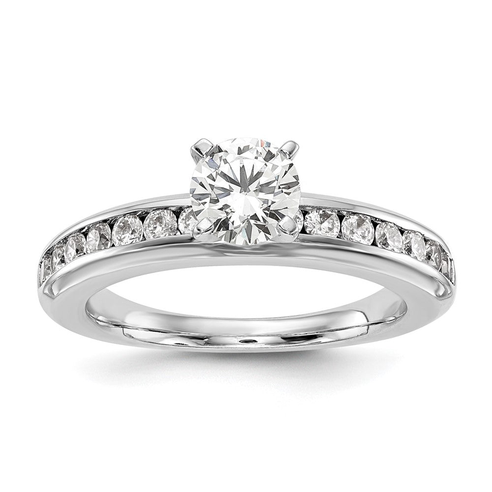 14K Weißgold Verlobungsring mit Labor gezüchteten Diamanten VS/SI+ G+