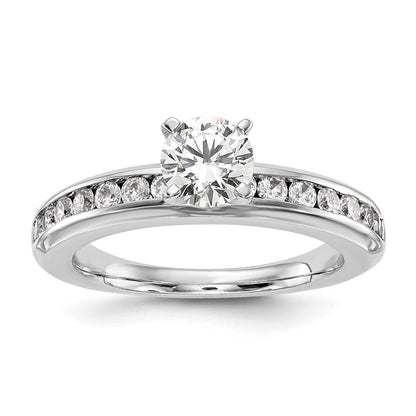 14K Weißgold Verlobungsring mit Labor gezüchteten Diamanten VS/SI+ G+