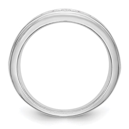 14K Weißgold Ehering mit natürlichen Diamanten