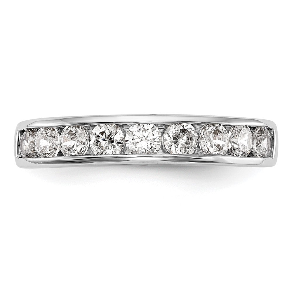 14K Weißgold Ehering mit natürlichen Diamanten