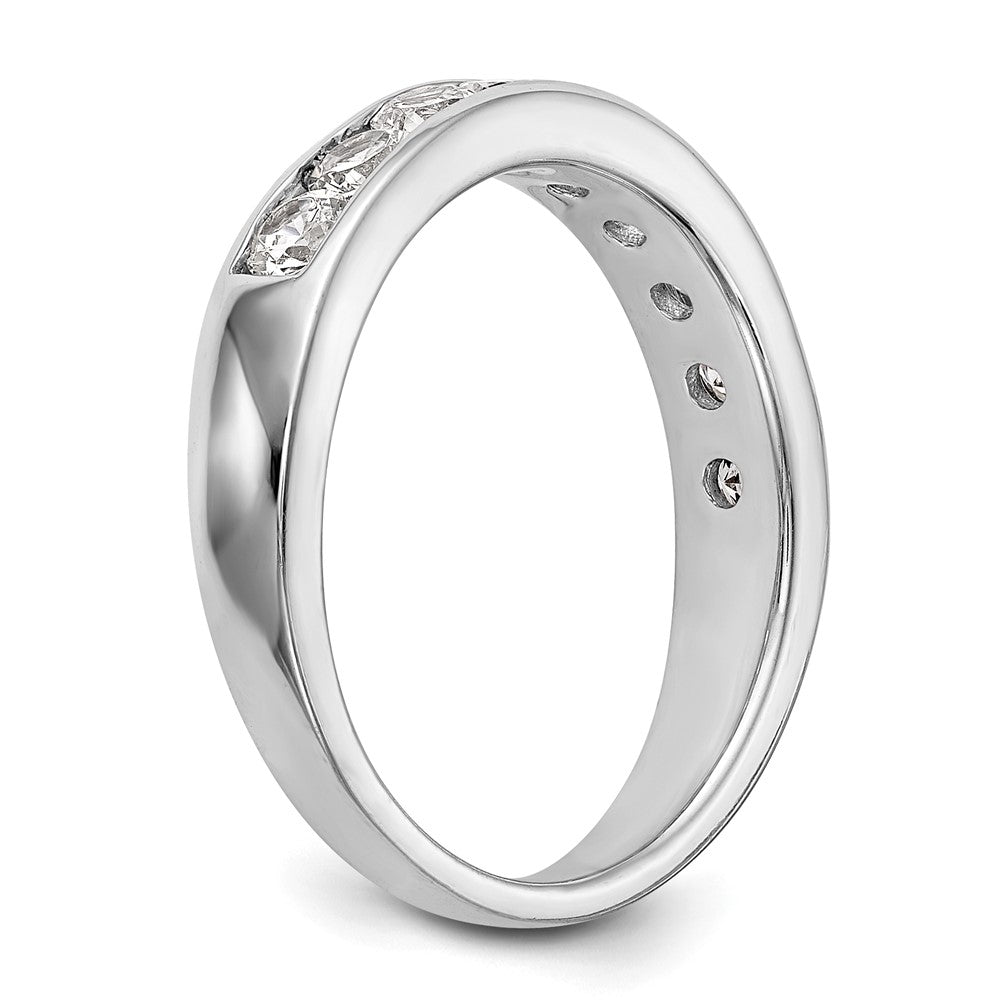 14K Weißgold Ehering mit natürlichen Diamanten