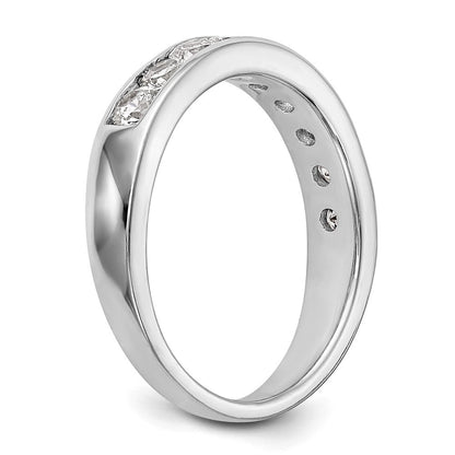14K Weißgold Ehering mit natürlichen Diamanten