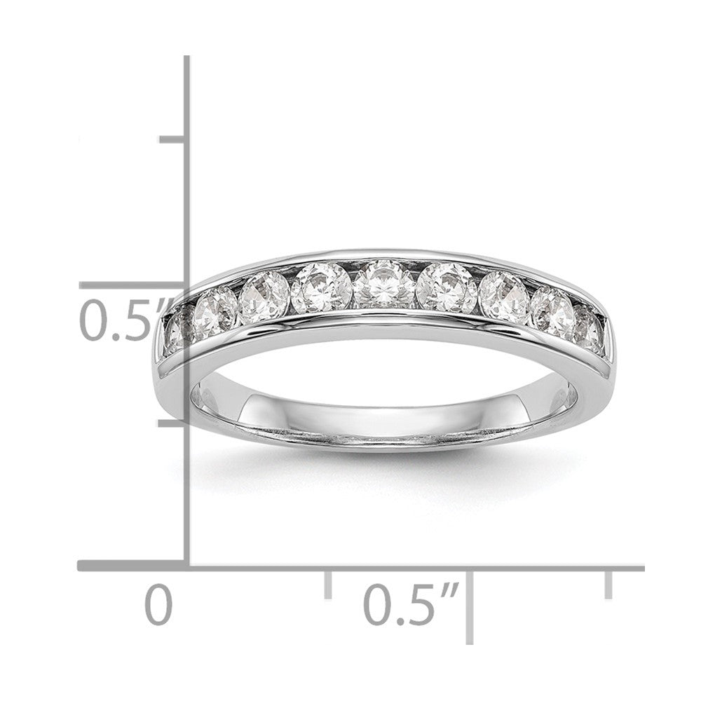 14K Weißgold Ehering mit natürlichen Diamanten