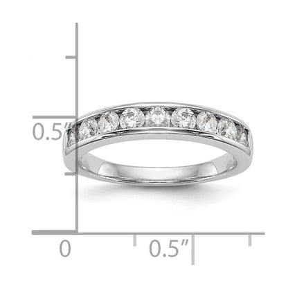 14K Weißgold Ehering mit natürlichen Diamanten