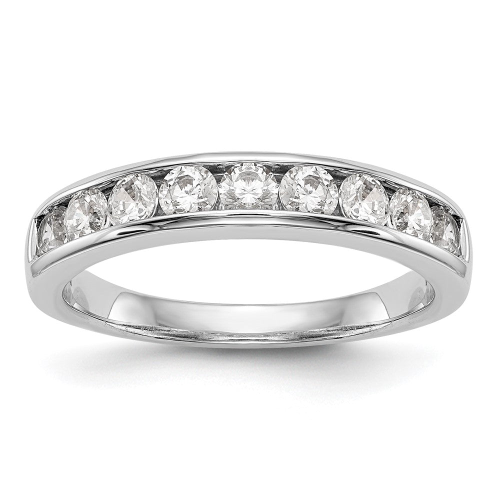 14K Weißgold Ehering mit natürlichen Diamanten