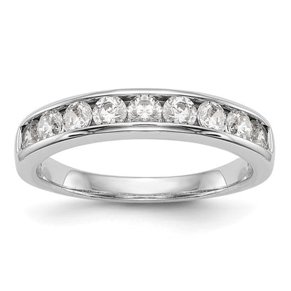 14K Weißgold Ehering mit natürlichen Diamanten