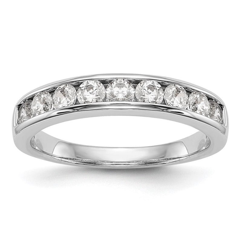 14K Weißgold Ehering mit natürlichen Diamanten