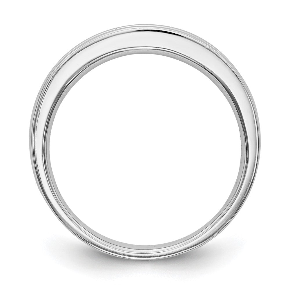 14K Weißgold Ehering mit natürlichen Diamanten