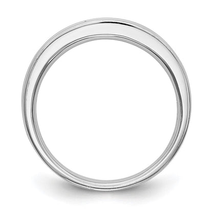 14K Weißgold Ehering mit natürlichen Diamanten