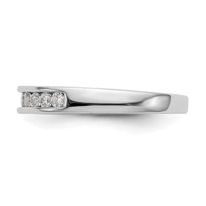 14K Weißgold Ehering mit natürlichen Diamanten