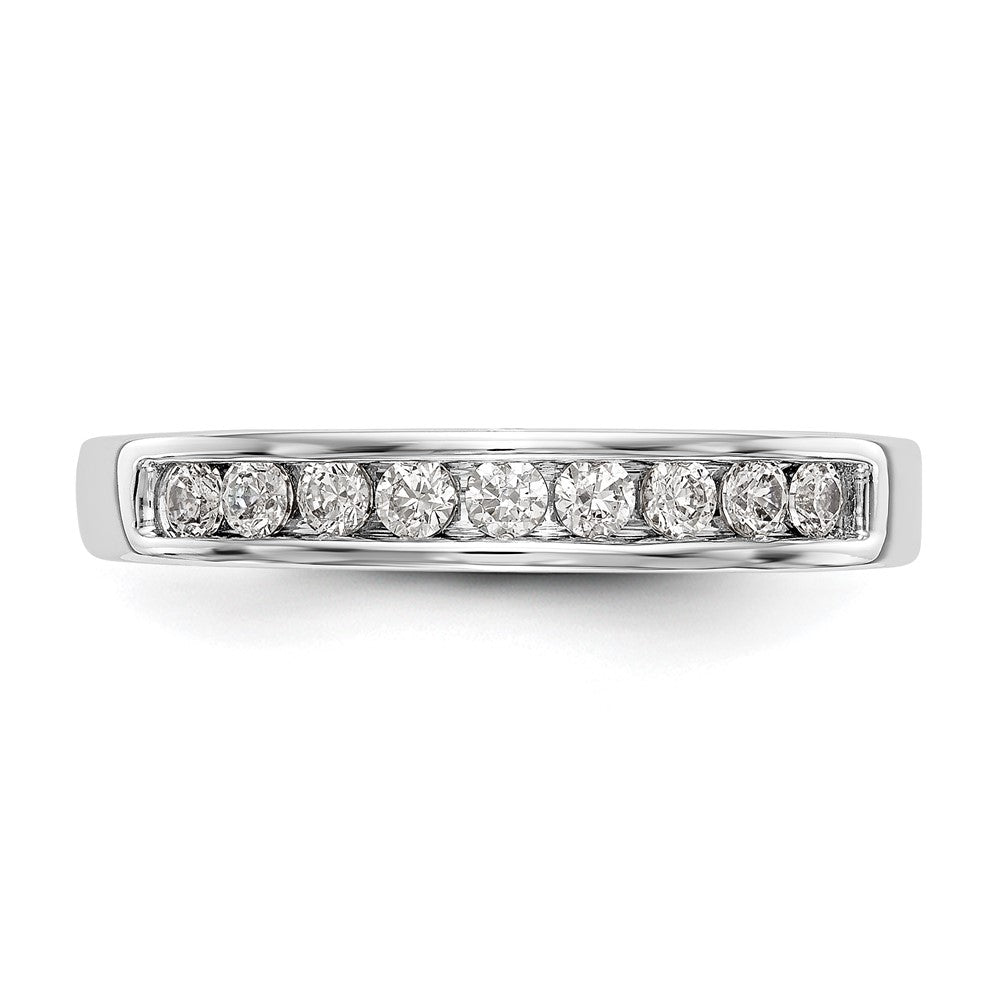 14K Weißgold Ehering mit natürlichen Diamanten