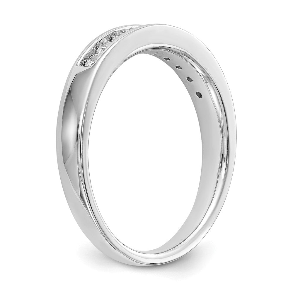 14K Weißgold Ehering mit natürlichen Diamanten