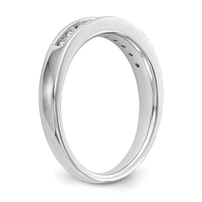 14K Weißgold Ehering mit natürlichen Diamanten
