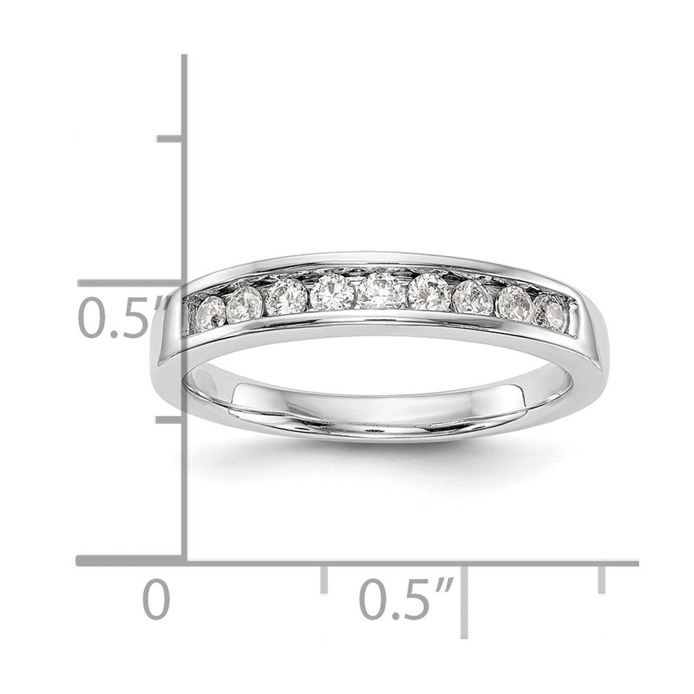 14K Weißgold Ehering mit natürlichen Diamanten