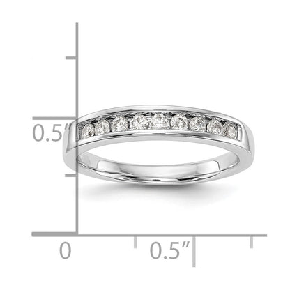 14K Weißgold Ehering mit natürlichen Diamanten