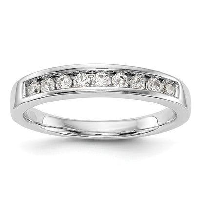 14K Weißgold Ehering mit natürlichen Diamanten