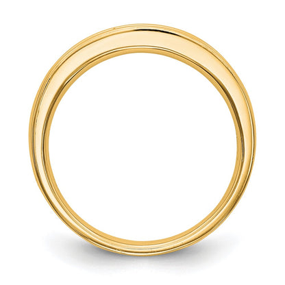 14K Gelbgold Ehering mit echten Diamanten