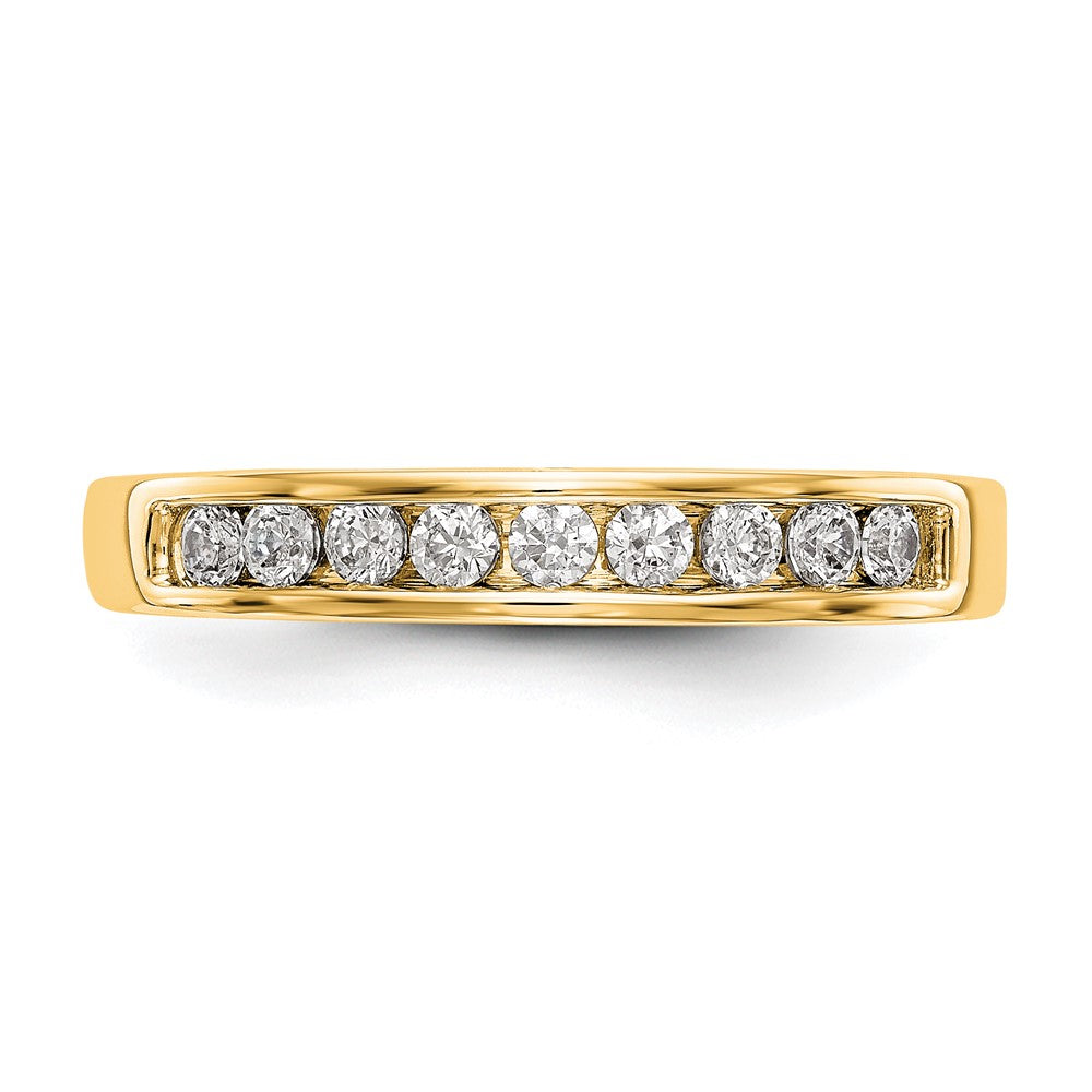 14K Gelbgold Ehering mit echten Diamanten