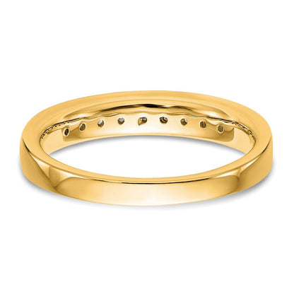14K Gelbgold Ehering mit echten Diamanten