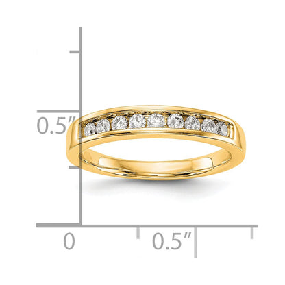 14K Gelbgold Ehering mit echten Diamanten