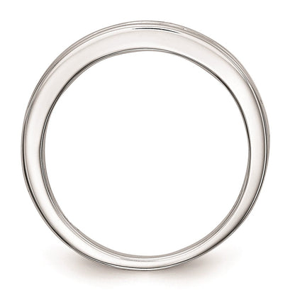 14K Weißgold Ehering mit echten Diamanten