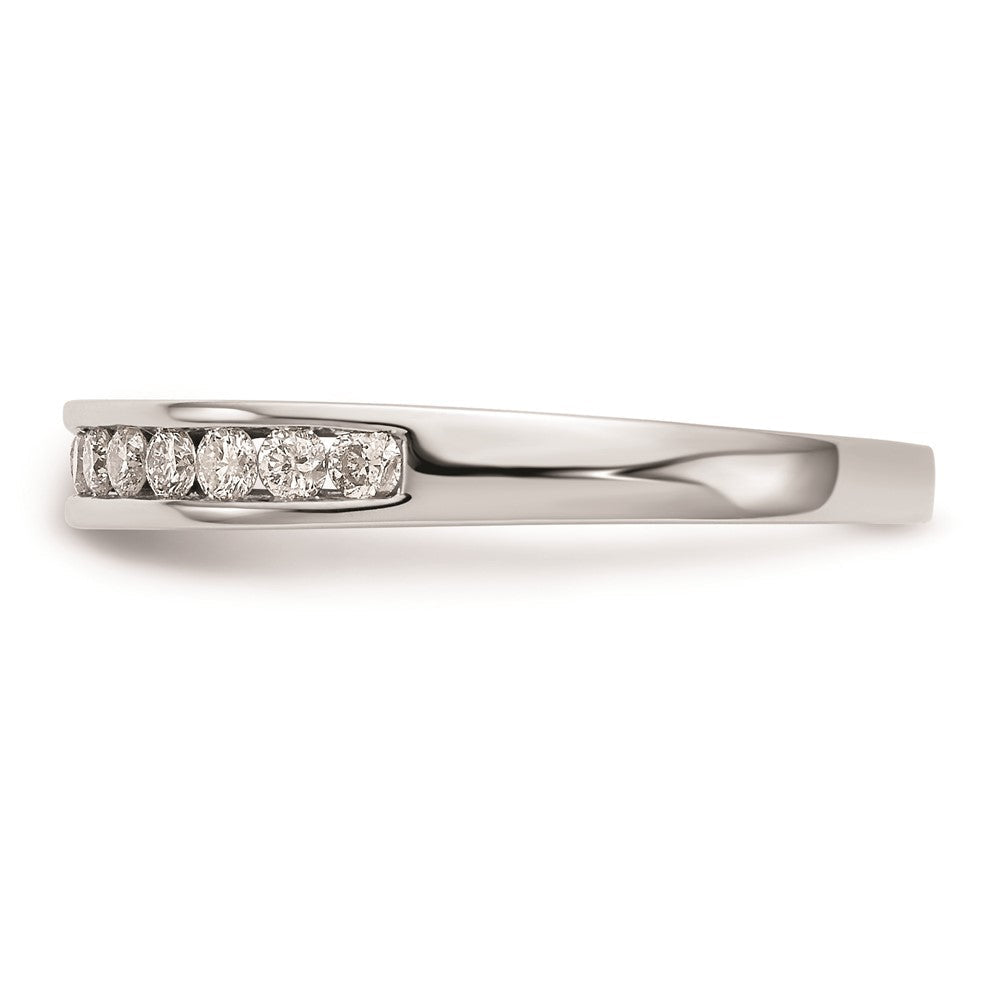 14K Weißgold Ehering mit echten Diamanten