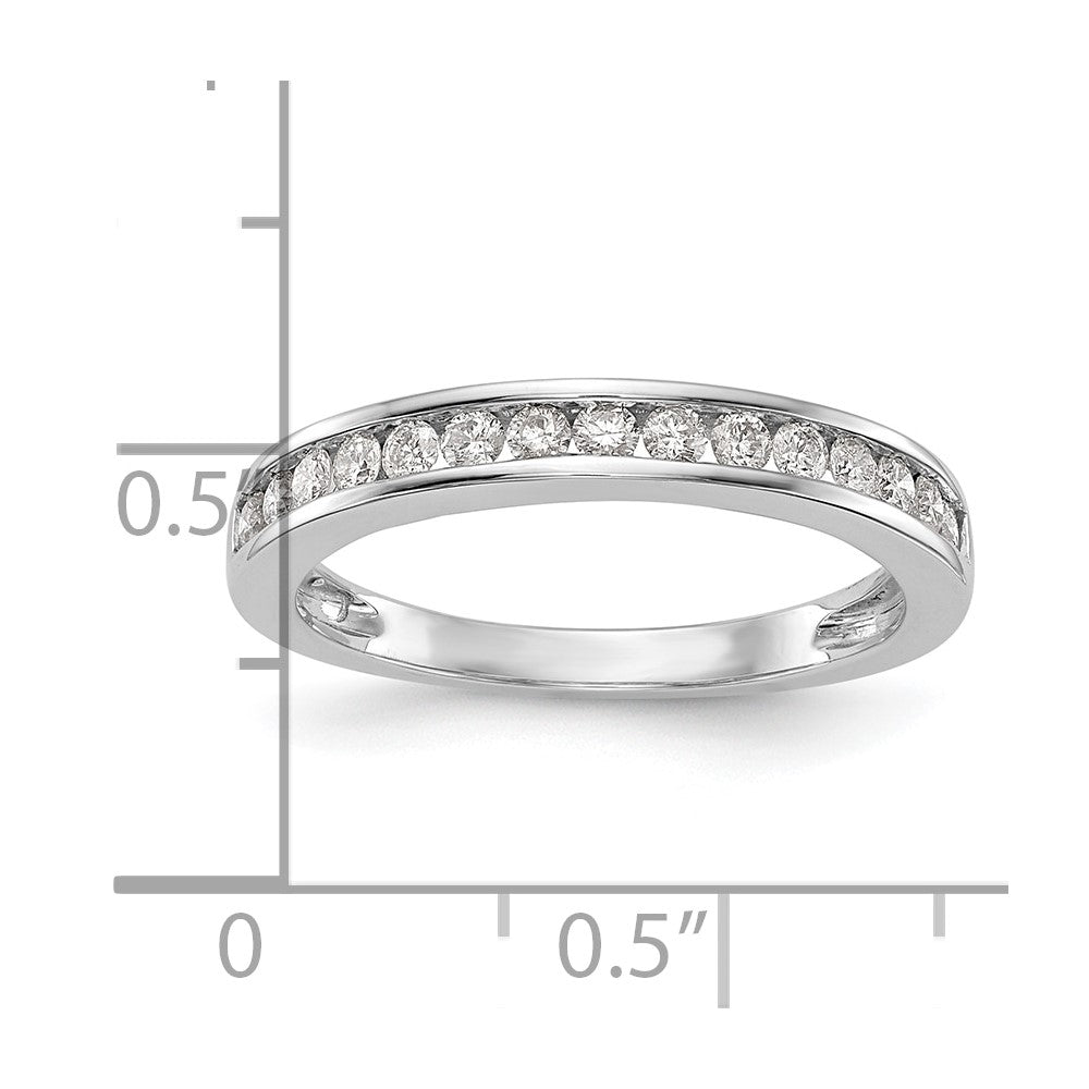 14K Weißgold Ehering mit echten Diamanten