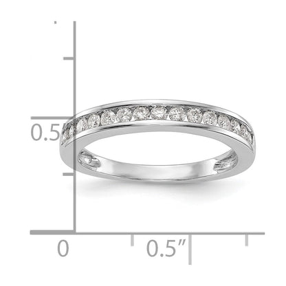 14K Weißgold Ehering mit echten Diamanten