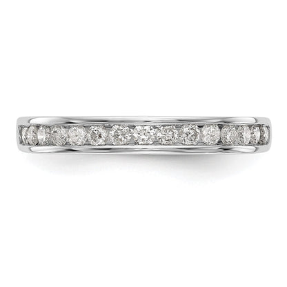 14K Weißgold Ehering mit im Labor gezüchteten Diamanten VS/SI FGH