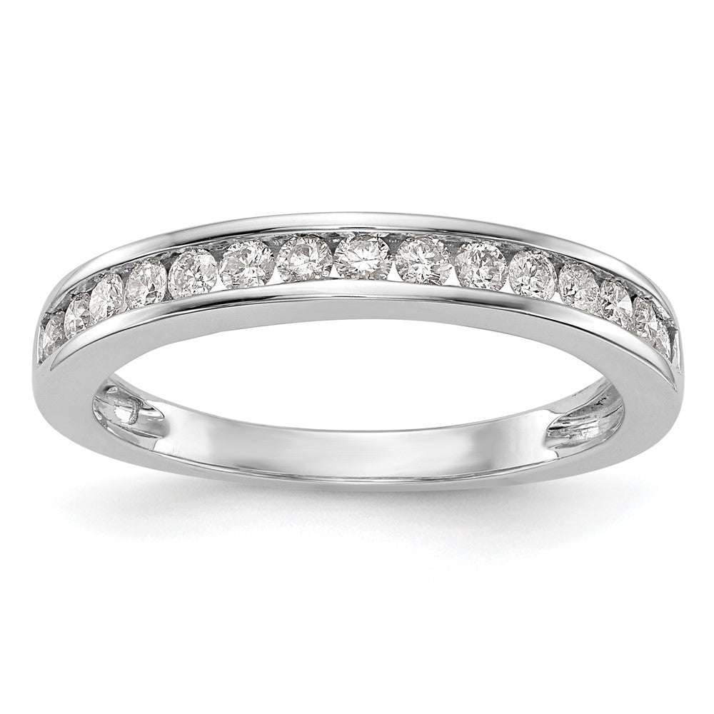 14K Weißgold Ehering mit im Labor gezüchteten Diamanten VS/SI FGH