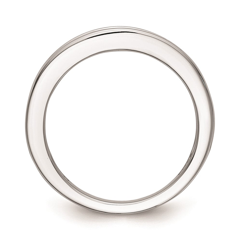 14K Weißgold Ehering mit natürlichen Diamanten