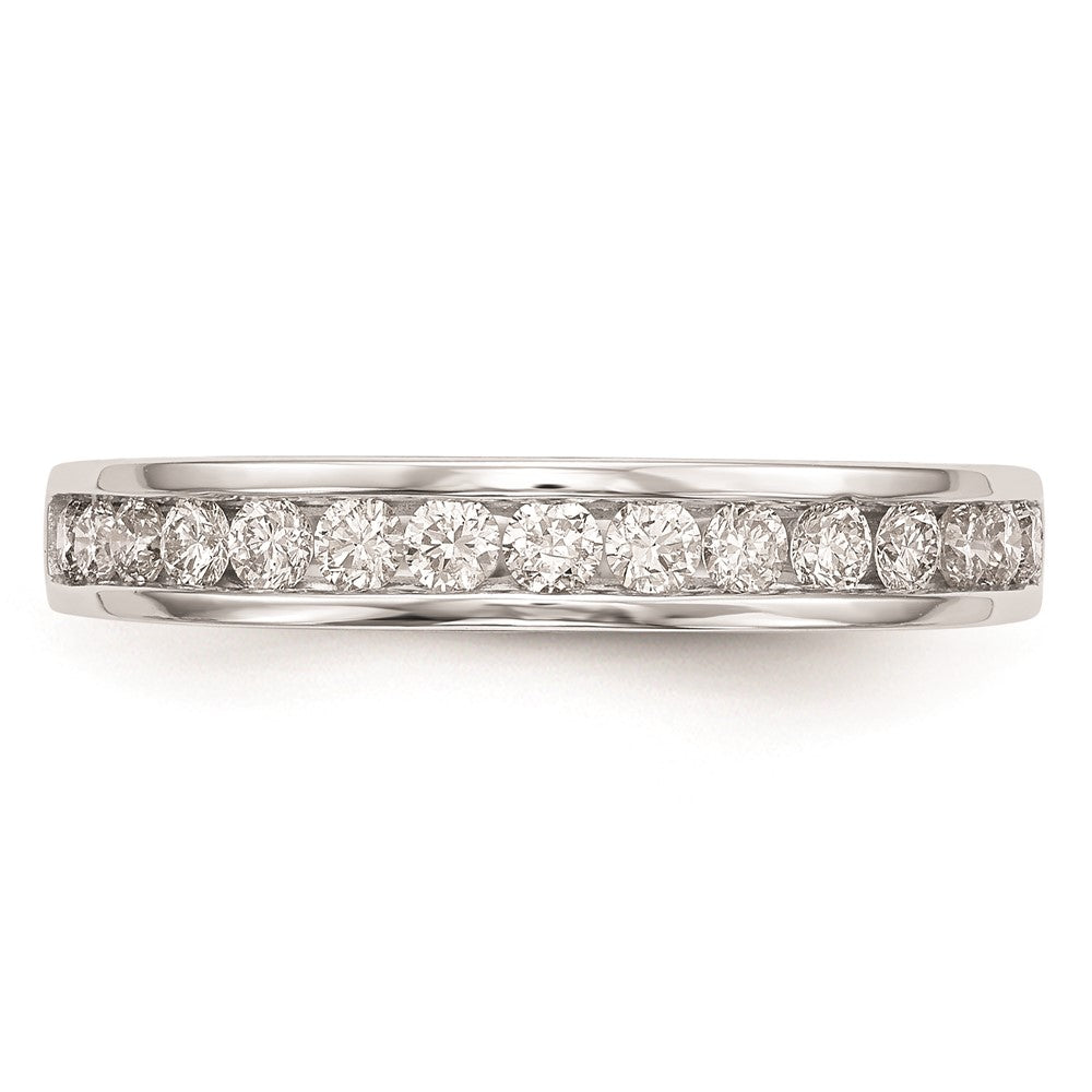 14K Weißgold Ehering mit natürlichen Diamanten