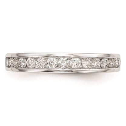 14K Weißgold Ehering mit natürlichen Diamanten
