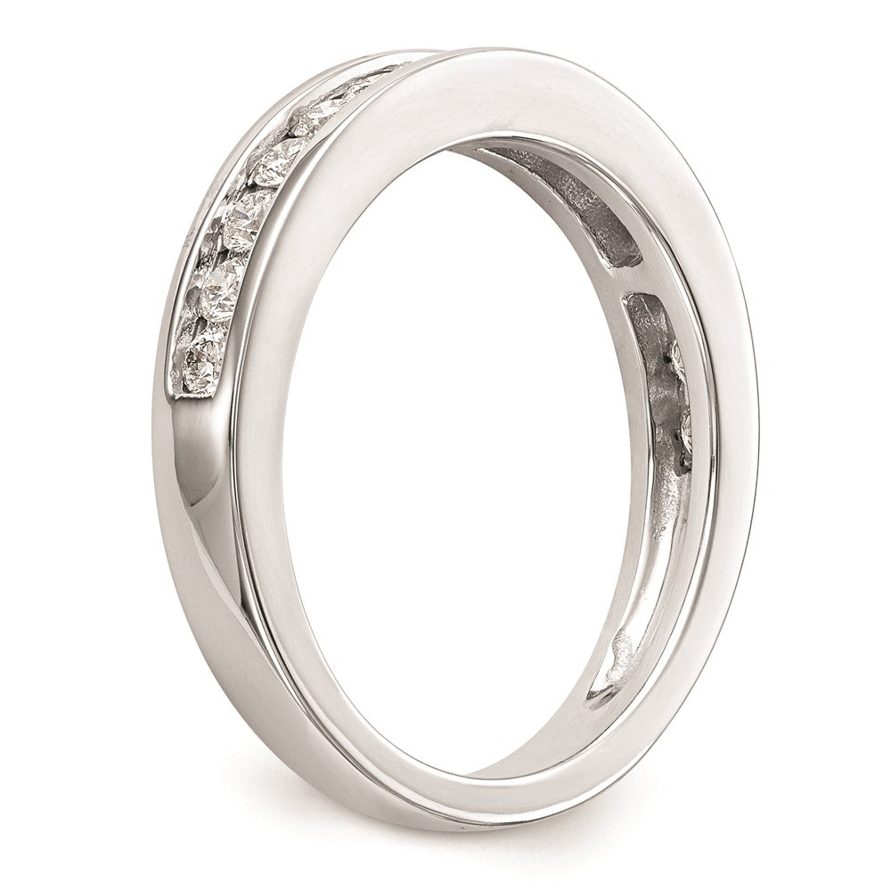 14K Weißgold Ehering mit natürlichen Diamanten
