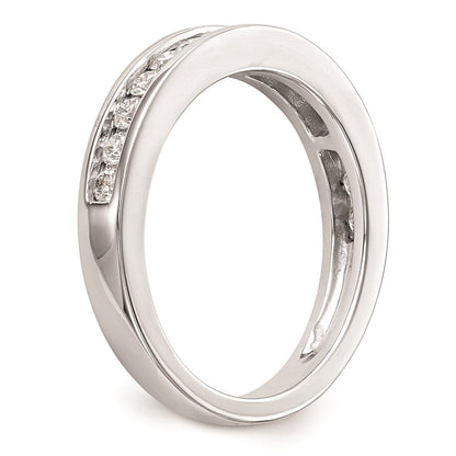 14K Weißgold Ehering mit natürlichen Diamanten