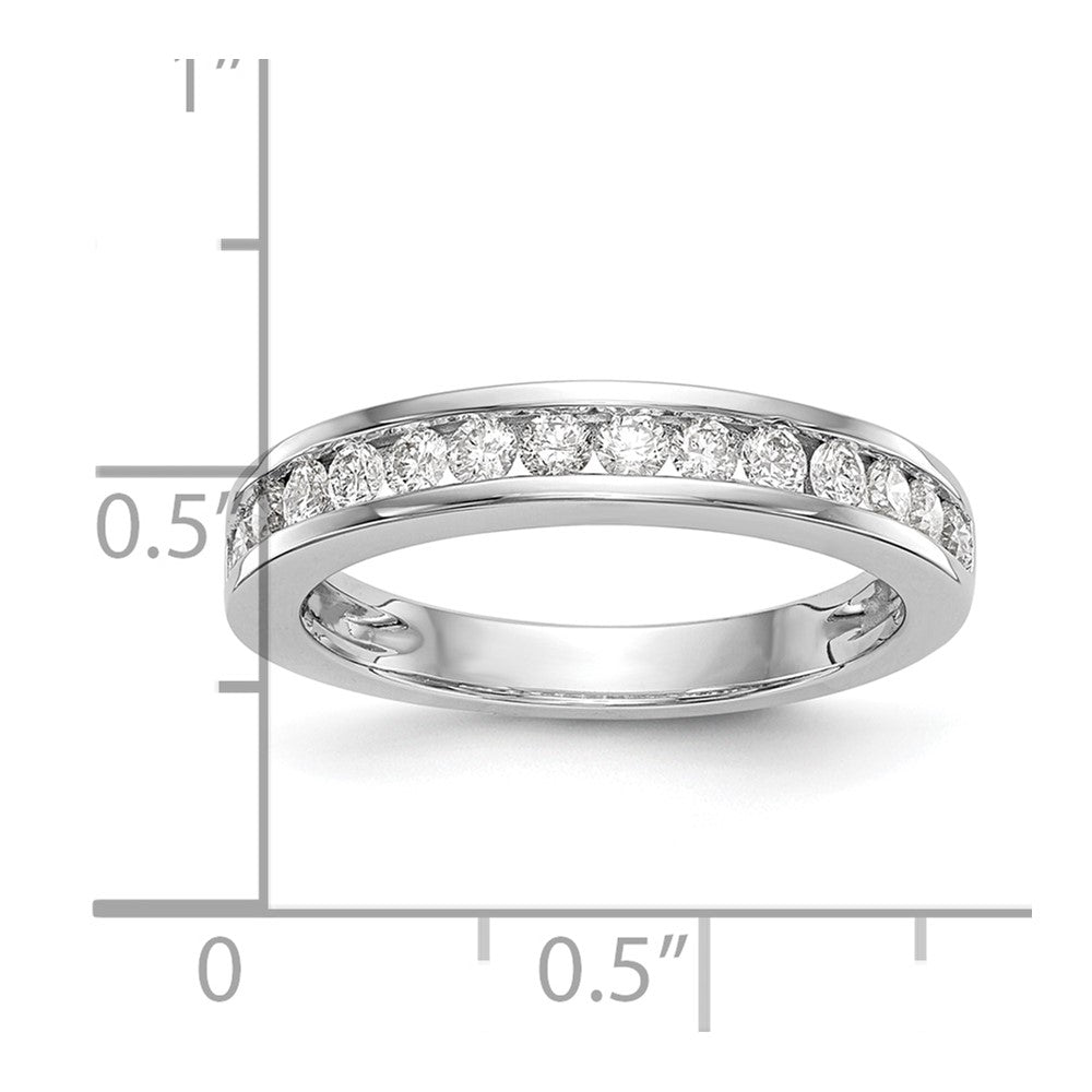 14K Weißgold Ehering mit natürlichen Diamanten
