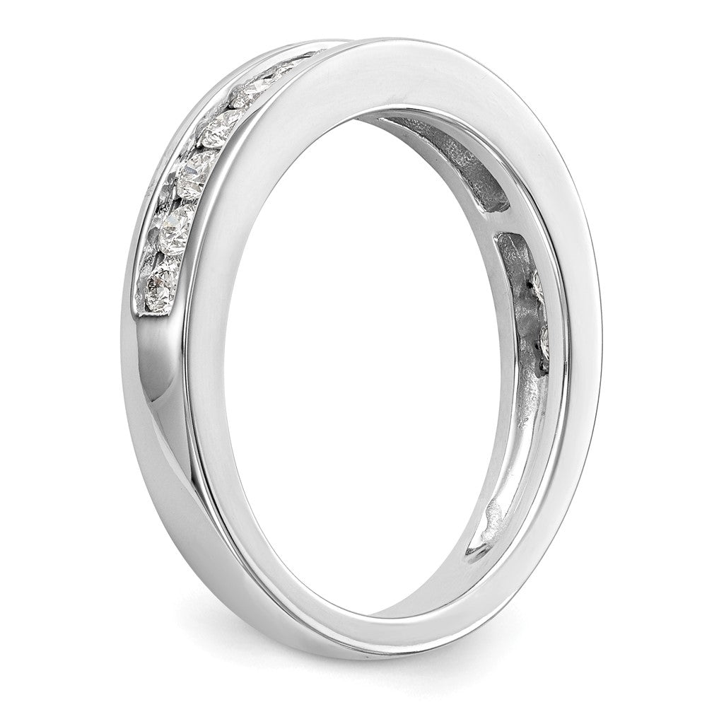 14K Weißgold Ehering mit 0,5 ct. laborgezüchtetem Diamanten, VS/SI+ G+