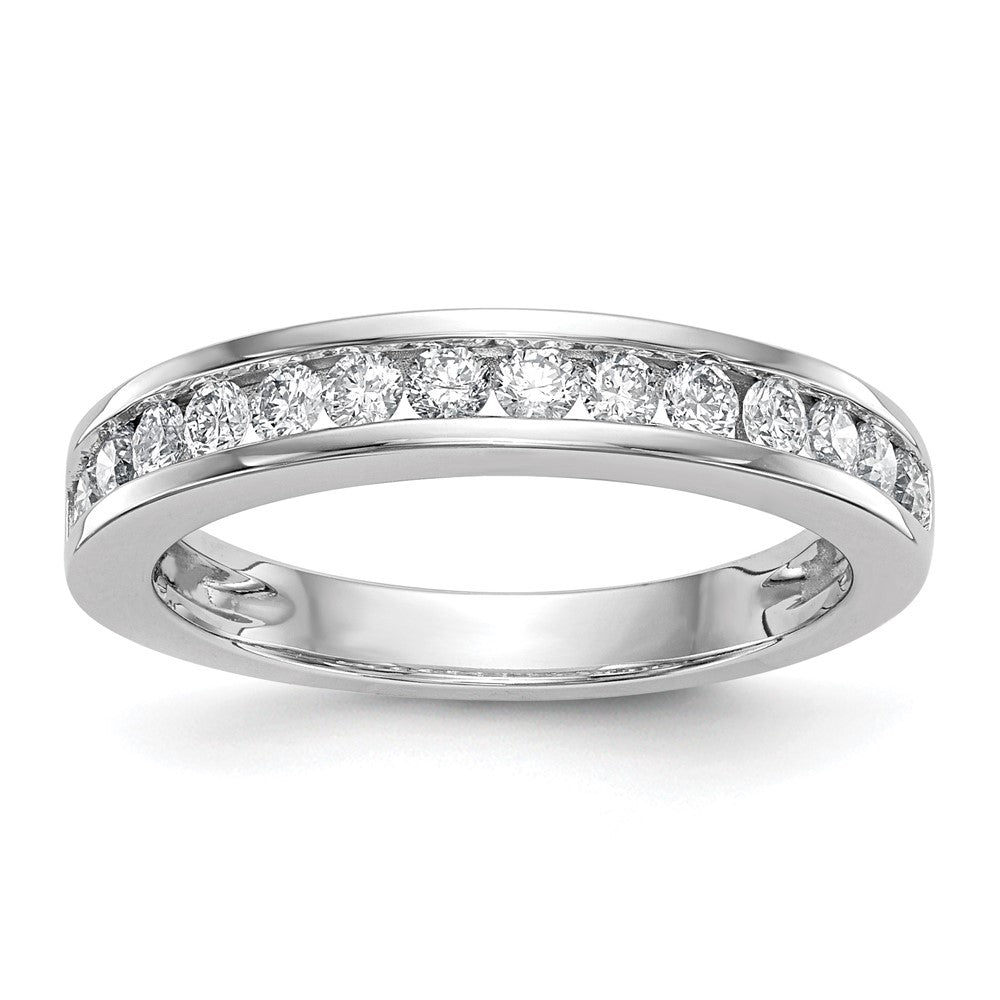 14K Weißgold Ehering mit 0,5 ct. laborgezüchtetem Diamanten, VS/SI+ G+