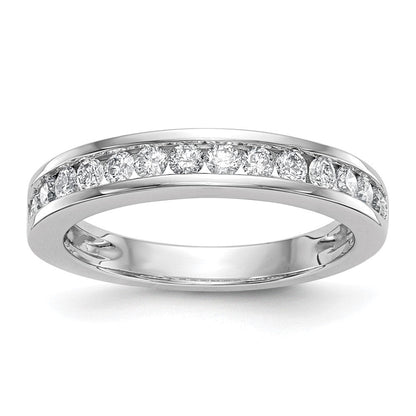 14K Weißgold Ehering mit 0,5 ct. laborgezüchtetem Diamanten, VS/SI+ G+