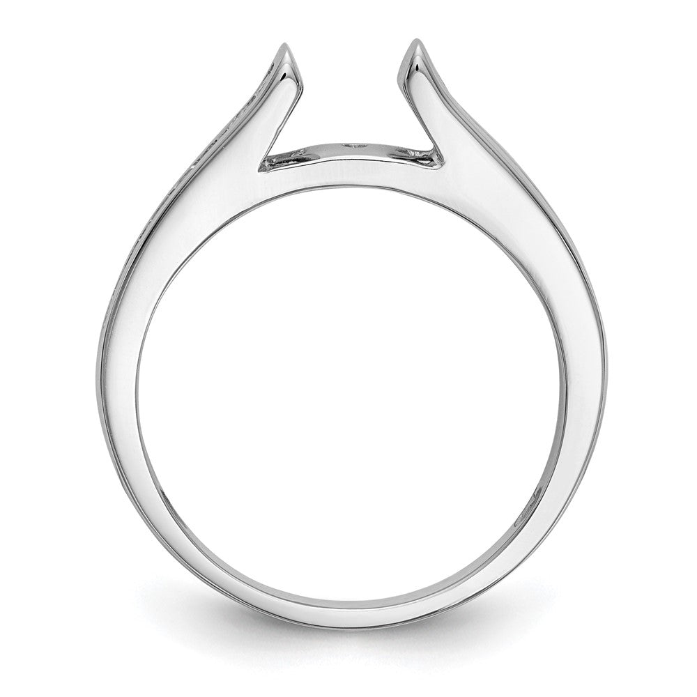 14K Weißgold 0,375 ct. Labor gezüchteter Diamant VS/SI+ G+ 1 ct. Center Round Shared Prong Verlobungsring