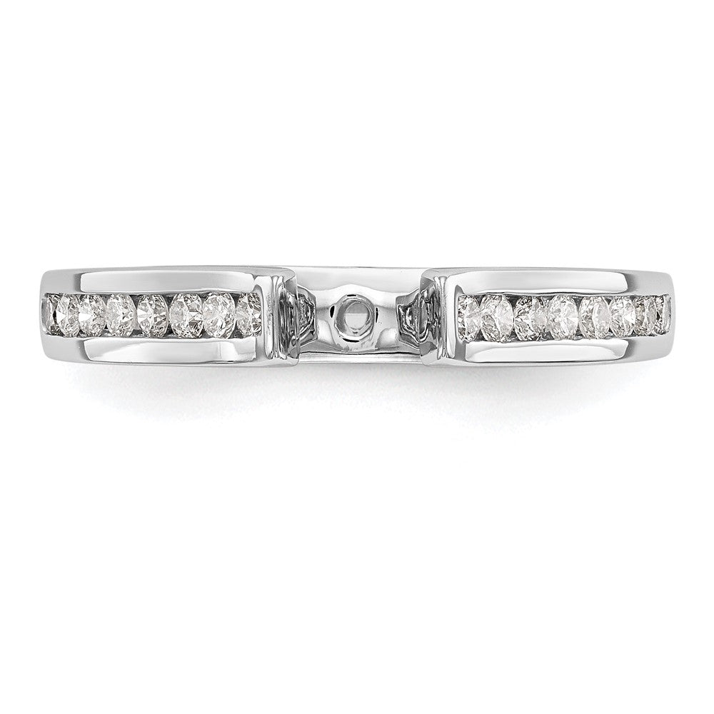 14K Weißgold 0,375 ct. Labor gezüchteter Diamant VS/SI+ G+ 1 ct. Center Round Shared Prong Verlobungsring