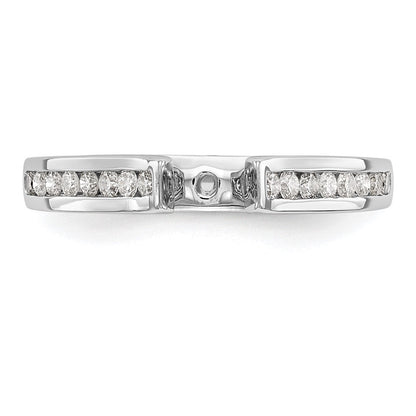 14K Weißgold 0,375 ct. Labor gezüchteter Diamant VS/SI+ G+ 1 ct. Center Round Shared Prong Verlobungsring