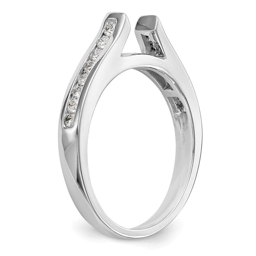 14K Weißgold 0,375 ct. Labor gezüchteter Diamant VS/SI+ G+ 1 ct. Center Round Shared Prong Verlobungsring