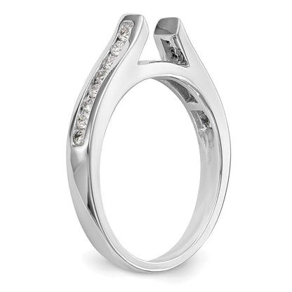14K Weißgold 0,375 ct. Labor gezüchteter Diamant VS/SI+ G+ 1 ct. Center Round Shared Prong Verlobungsring