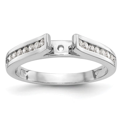 14K Weißgold 0,375 ct. Labor gezüchteter Diamant VS/SI+ G+ 1 ct. Center Round Shared Prong Verlobungsring