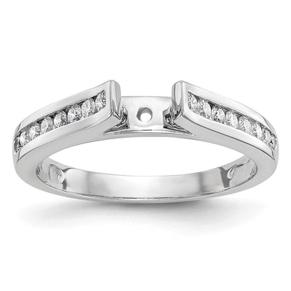 14K Weißgold 0,375 ct. Labor gezüchteter Diamant VS/SI+ G+ 1 ct. Center Round Shared Prong Verlobungsring