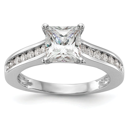 14K Weißgold Verlobungsring mit 0,33 ct. Laborgezüchteten Diamanten VS/SI+ G+ in Krappenfassung