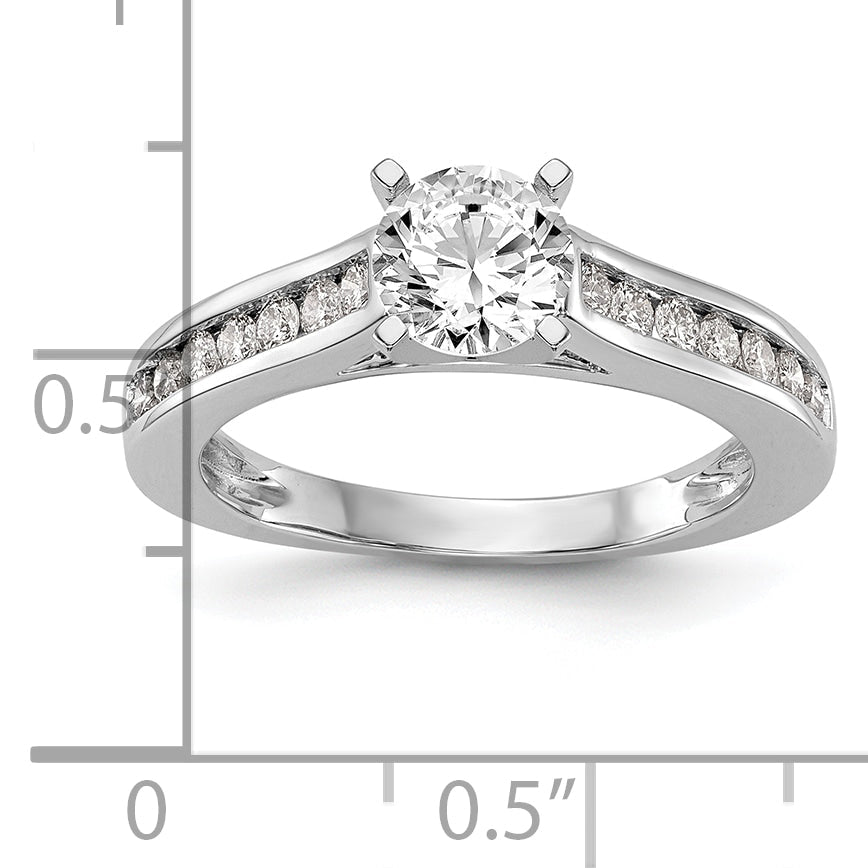 14K Weißgold Verlobungsring mit 0,33 ct. Laborgezüchteten Diamanten VS/SI+ G+ in Krappenfassung