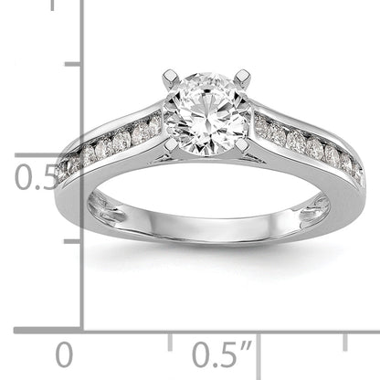 14K Weißgold Verlobungsring mit 0,33 ct. Laborgezüchteten Diamanten VS/SI+ G+ in Krappenfassung