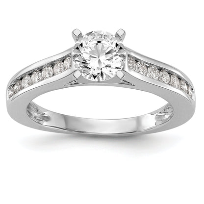 14K Weißgold Verlobungsring mit 0,33 ct. Laborgezüchteten Diamanten VS/SI+ G+ in Krappenfassung
